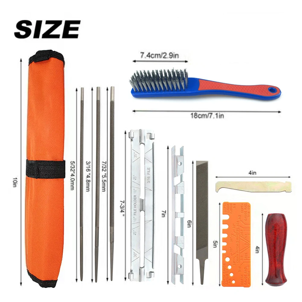 Chainsaw File Kit Round - Professional Chainsaw Chain Sharpening Set Chainsaw
