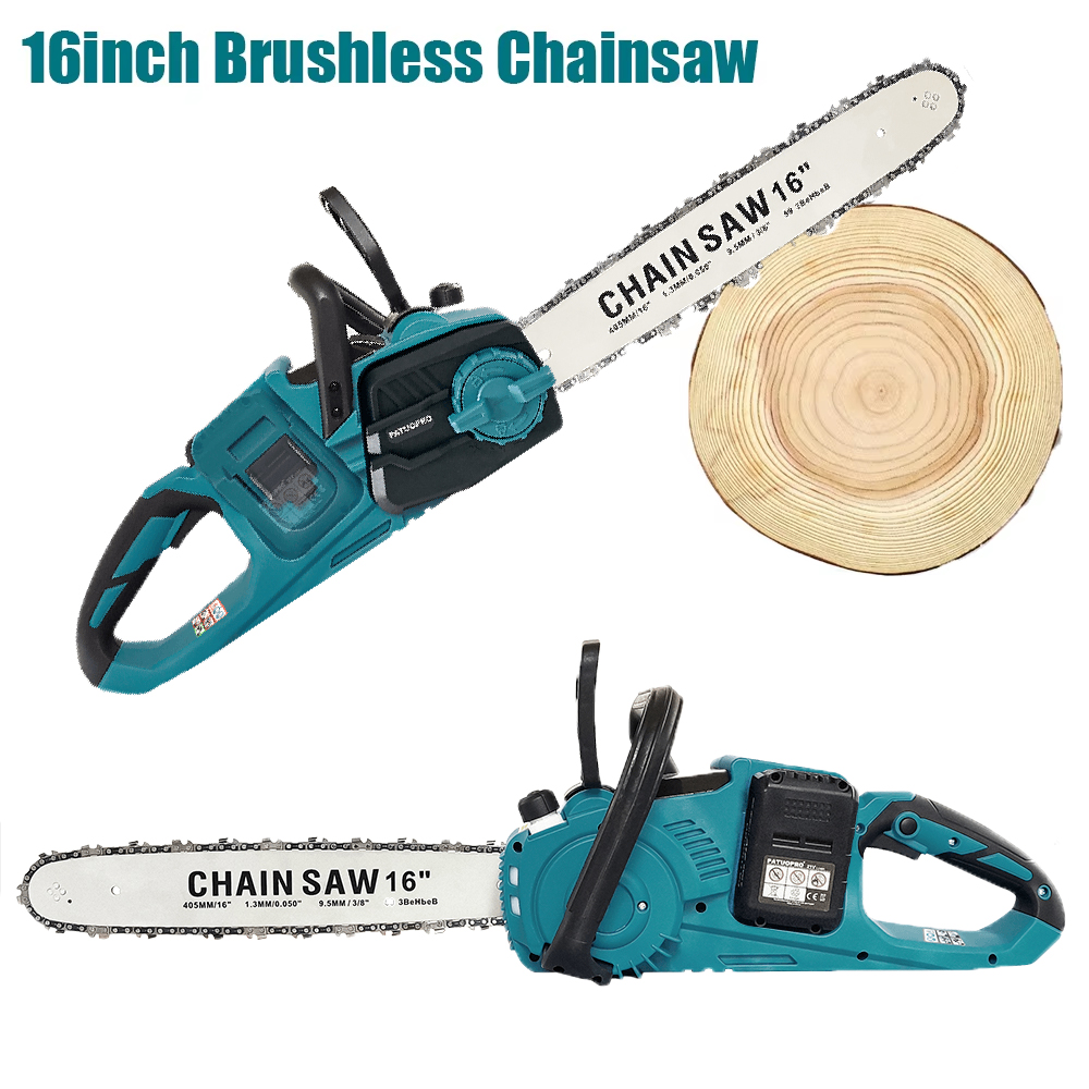 Electric Chainsaw 16 Inch Corded - PATUOPRO 16 Inch Brushless Chainsaw Cordless