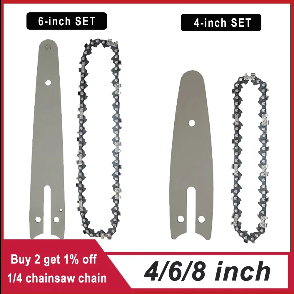 Mini Chainsaw 6 Inch Cordless - 1/4 chainsaw chain 4/6/8 inch Mini