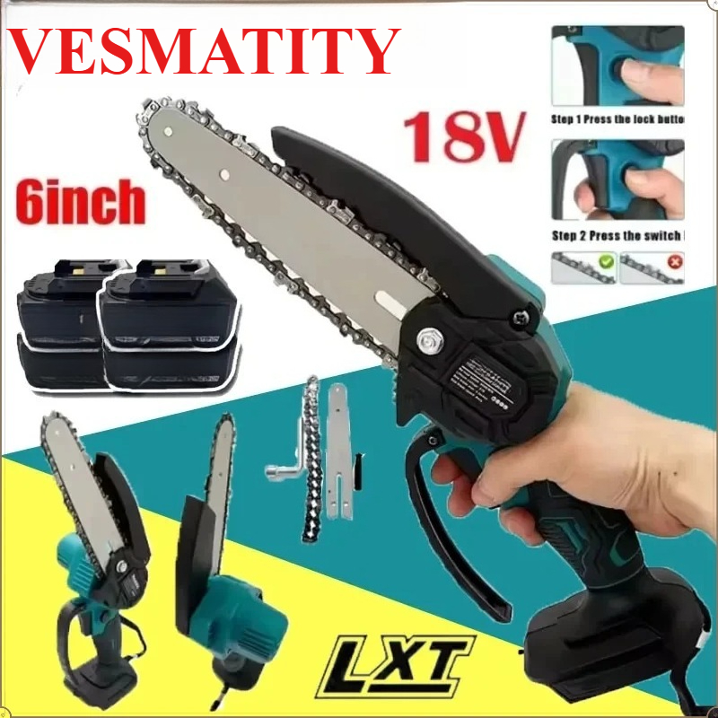Mini Chainsaw 6 Inch Cordless - Electric 6-inch Logging Sawzall Small Handheld