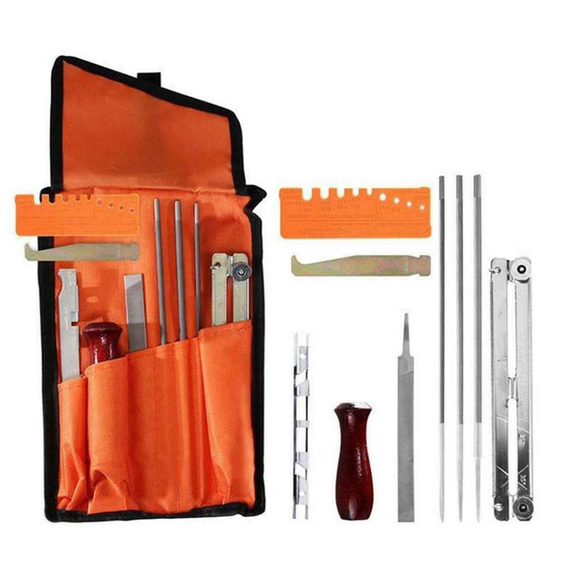 Chainsaw File Kit Round - ABJI-Universal Chainsaw Field Sharpening Kit, Chainsaw