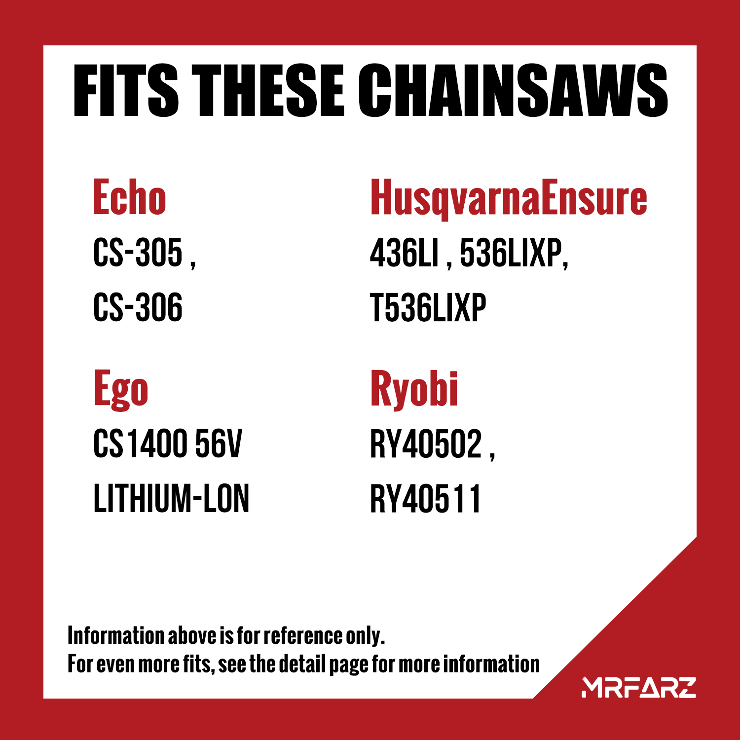 MRFARZ 4-Pack Chainsaw Chain 1 - đánh giá và giá Chainsaw Chain 3/8 Pitch