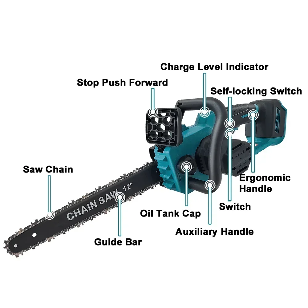 12 Inch Brushless Cordless Ele - đánh giá và giá Cordless Chainsaw 12 Inch Battery
