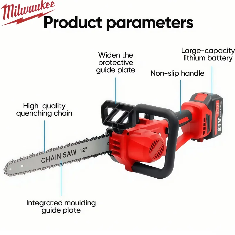 Milwaukee 12Inch  Chainsaw Cor - đánh giá và giá Cordless Chainsaw 12 Inch Battery