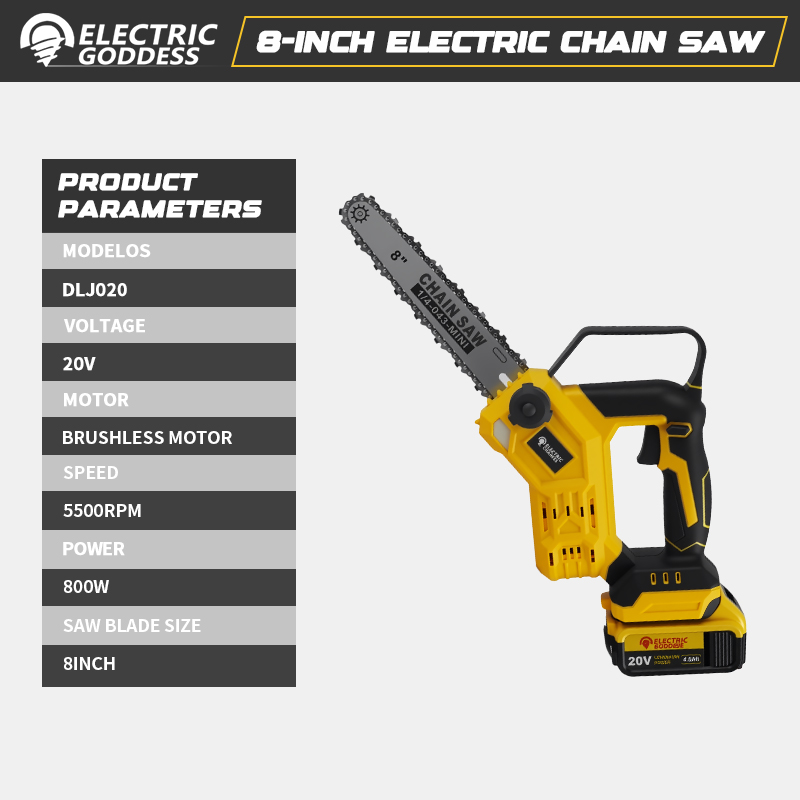 8 Inch Brushless Electric Chai - đánh giá và giá Brushless Chainsaw 8 Inch 20V