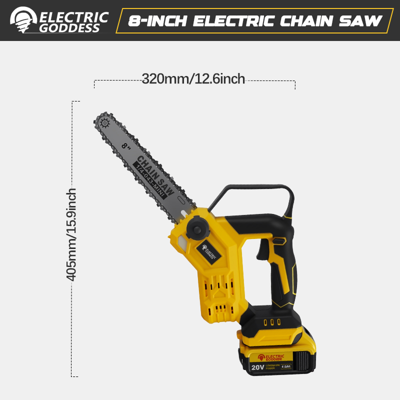 8 Inch Brushless Electric Chai - đánh giá và giá Brushless Chainsaw 8 Inch 20V