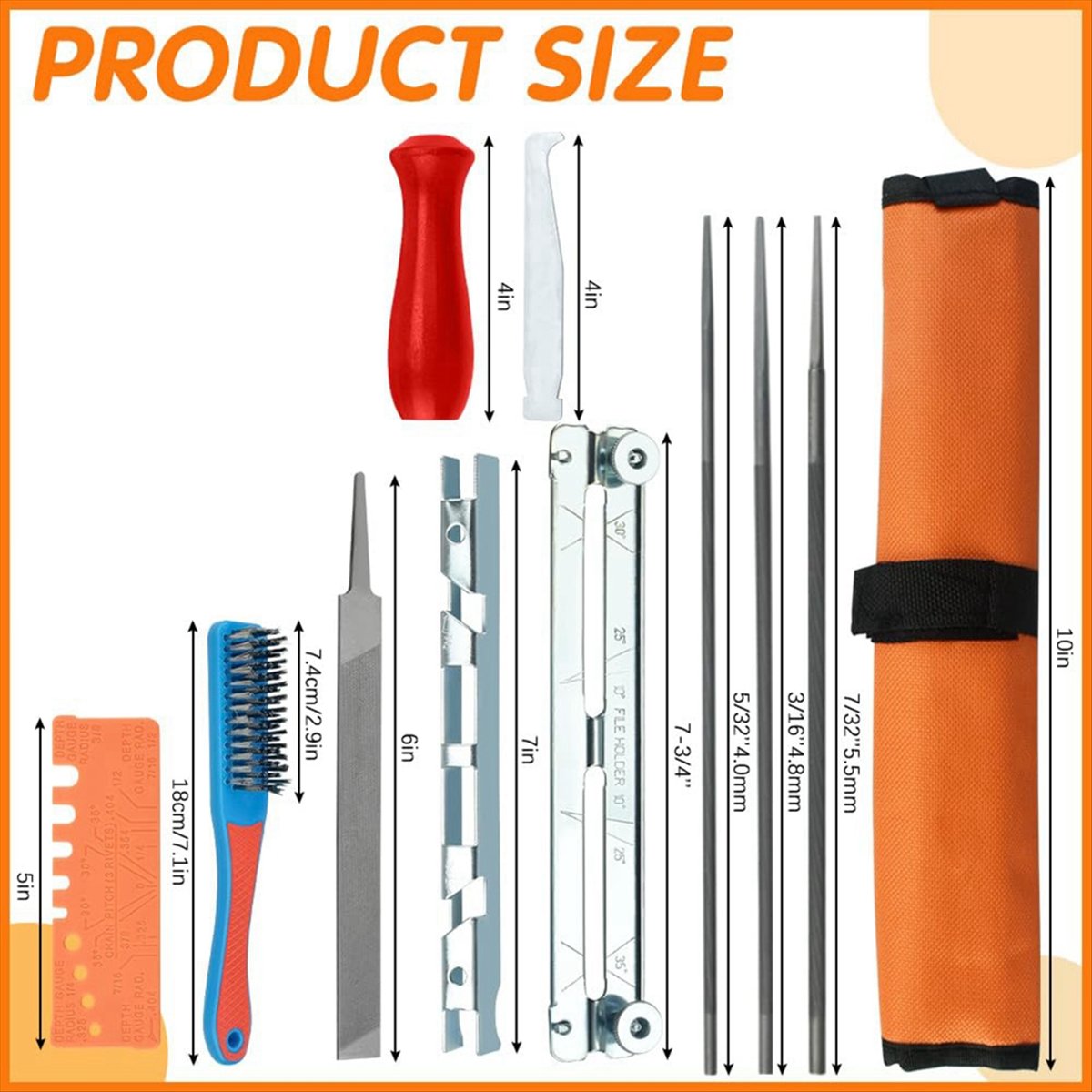 A013 Saw Chain File Set 4.0/4. - đánh giá và giá Chainsaw File Kit Round