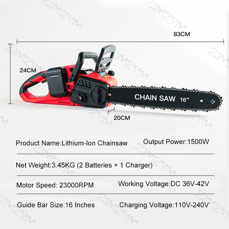 16 Inch Brushless Cordless Ele - đánh giá và giá Electric Chainsaw 16 Inch Corded