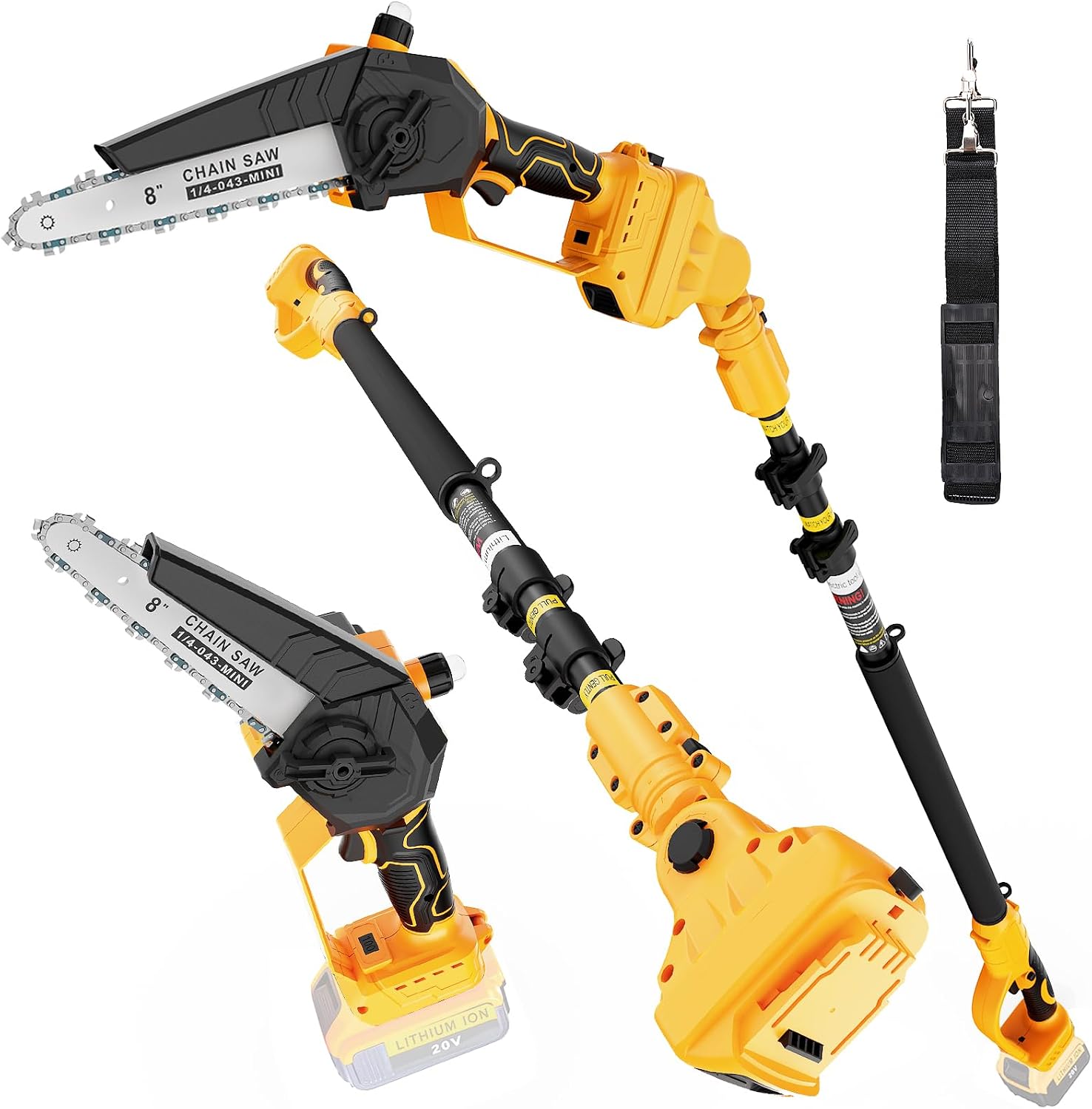 2 In 1 Cordless Pole Saw Compa - đánh giá và giá Brushless Chainsaw 8 Inch 20V