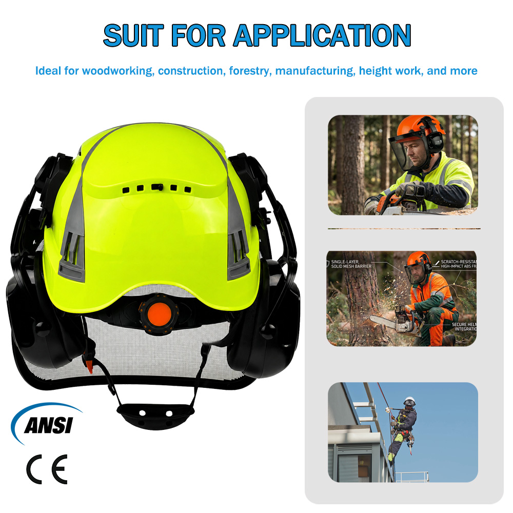 CE ANSI Forestry Safety Helmet - đánh giá và giá Chainsaw Safety Chaps