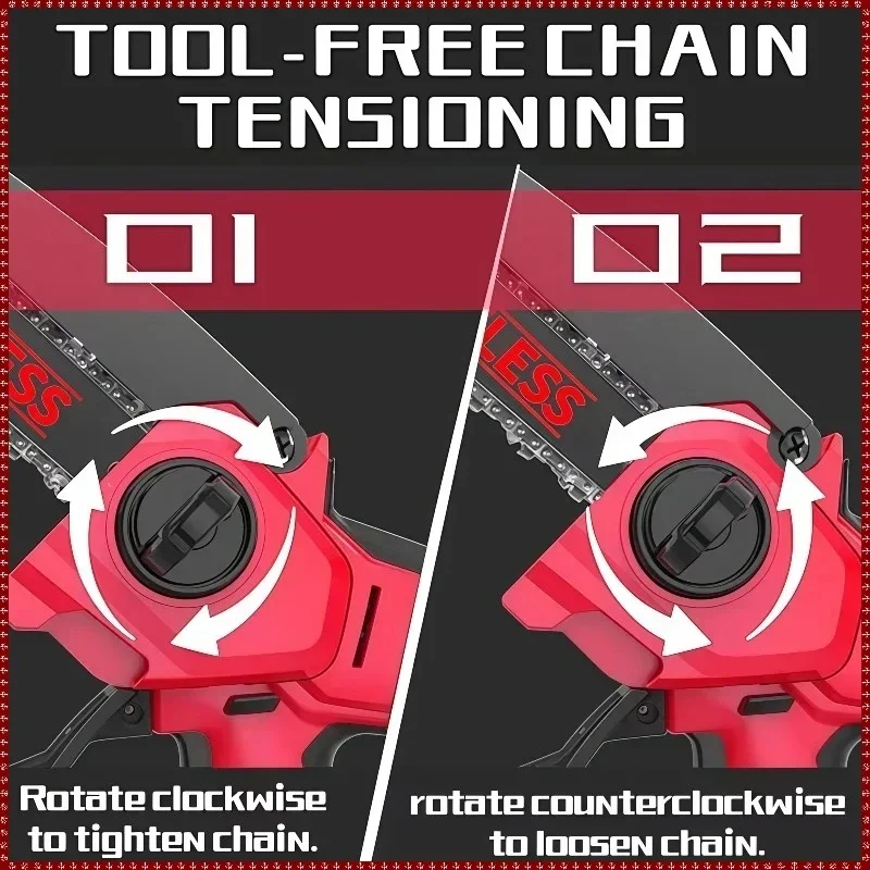 For Milwaukee 18V 20V Battery  - đánh giá và giá Brushless Chainsaw 8 Inch 20V