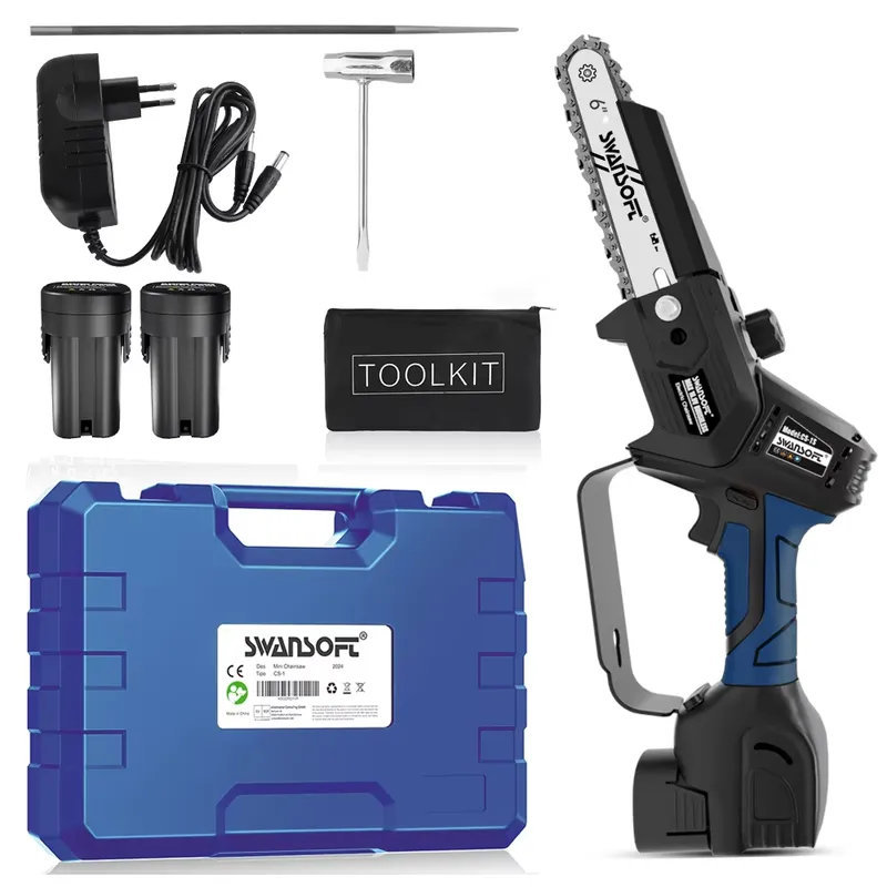SWANSOFT 6 Inch Mini Cordless  - đánh giá và giá Mini Chainsaw 6 Inch Cordless