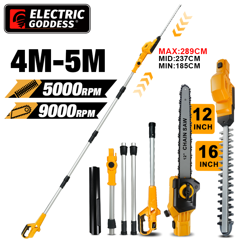 2IN1 Electric High Branch Hedg - đánh giá và giá Cordless Chainsaw 12 Inch Battery
