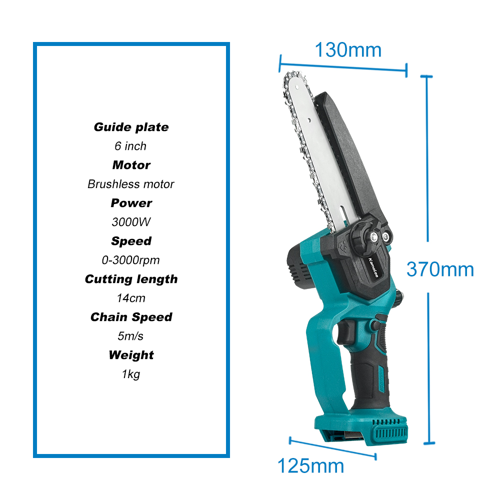 Kamolee 6 Inch 8 Inch Mini Bru - đánh giá và giá Mini Chainsaw 6 Inch Cordless
