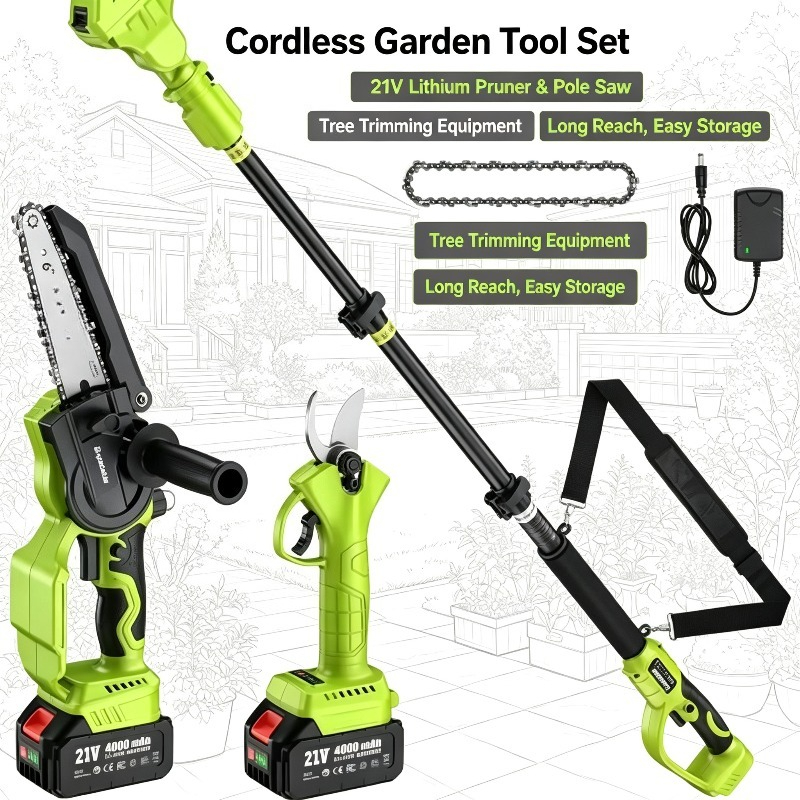 4-in-1 Cordless Electric Saw 8 - đánh giá và giá Pole Saw Cordless Telescopic
