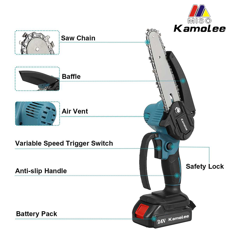 Kamolee Brushless Electric Cha - đánh giá và giá Brushless Chainsaw 8 Inch 20V