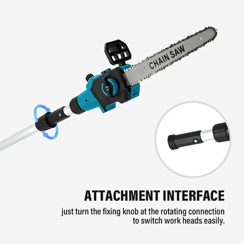 2-in-1 Cordless Pole Chainsaw  - đánh giá và giá Cordless Chainsaw 12 Inch Battery