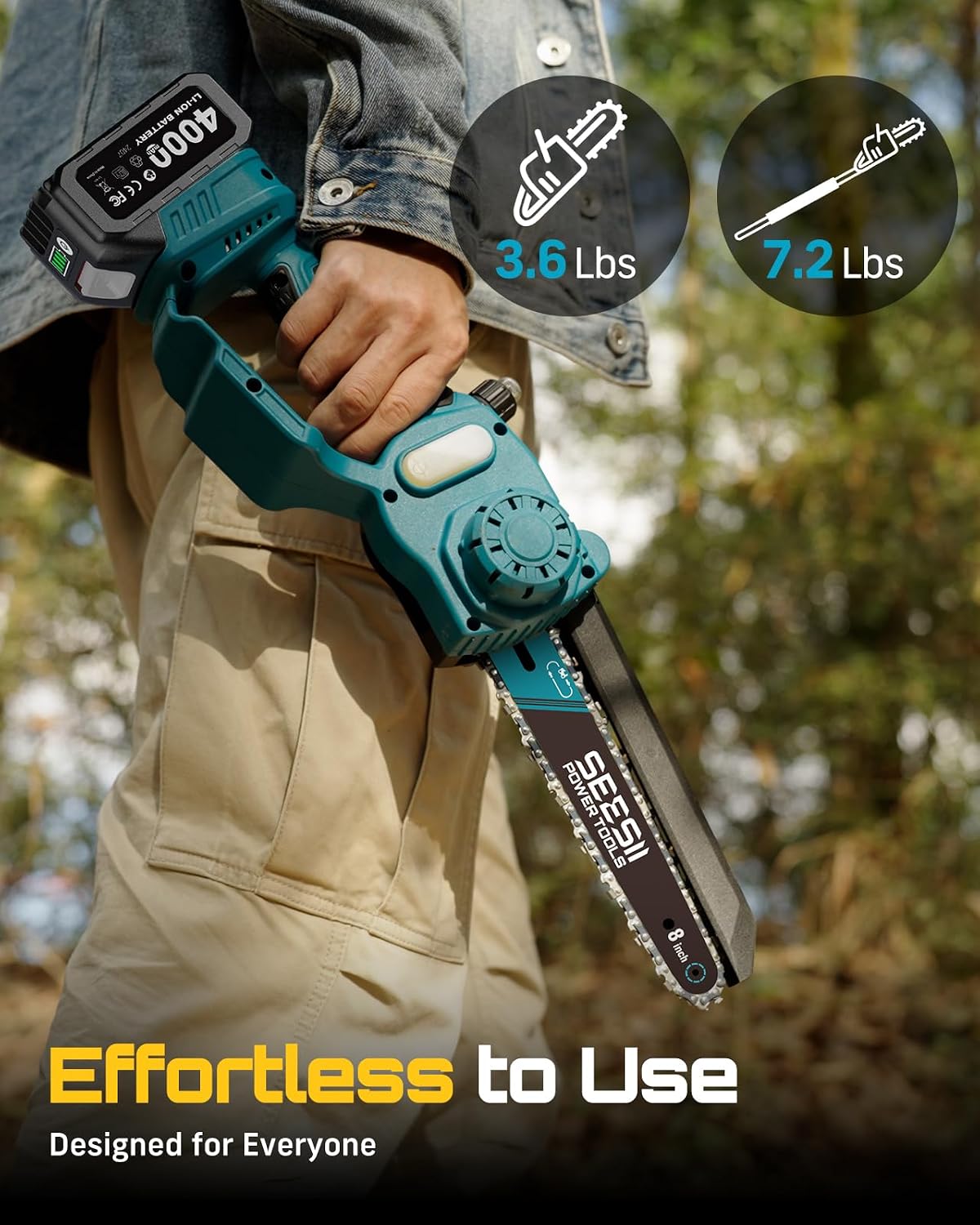 SEESII 8'' Polesaw Brushless E - đánh giá và giá Pole Saw Cordless Telescopic